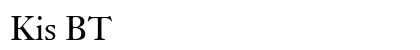 Kis BT font free download