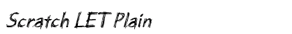 Scratch LET Plain font free download