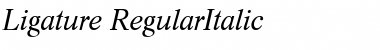 Ligature RegularItalic Font