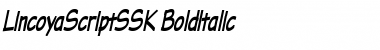 LincoyaScriptSSK BoldItalic Font