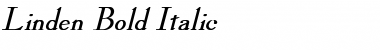 Linden Bold Italic Font