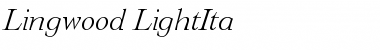 Lingwood-LightIta Regular Font
