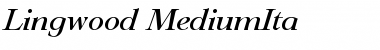 Lingwood-MediumIta Regular Font