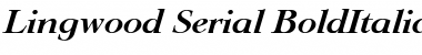 Lingwood-Serial BoldItalic Font