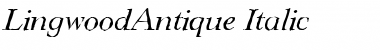 LingwoodAntique Italic Font