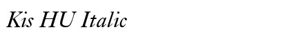 Kis HU Italic Preview