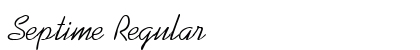 Septime Regular Font Preview