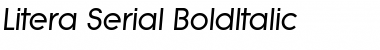 Litera-Serial BoldItalic Font