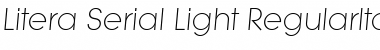 Litera-Serial-Light RegularItalic Font
