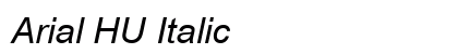 Arial HU Italic Preview