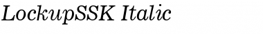 LockupSSK Italic Font