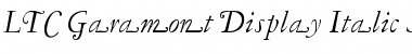 Download LTC Garamont Display Italic Sw Font