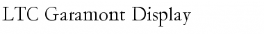 LTC Garamont Display Regular Font