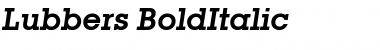 Lubbers BoldItalic Font