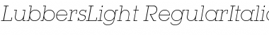 LubbersLight RegularItalic Font