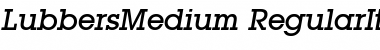 LubbersMedium RegularItalic Font