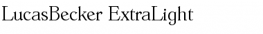 LucasBecker-ExtraLight Regular Font