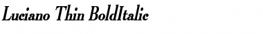 Luciano Thin BoldItalic Font