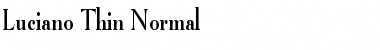 Luciano Thin Normal Font