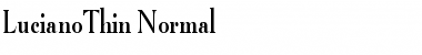 LucianoThin Normal Font