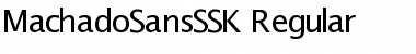 Download MachadoSansSSK Font