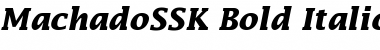 MachadoSSK Bold Italic Font