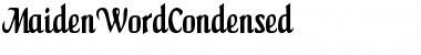 MaidenWordCondensed Regular Font