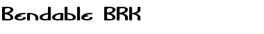 Bendable (BRK) Regular Font
