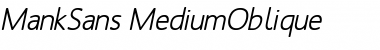MankSans-Medium Medium Italic
