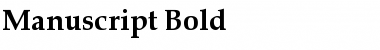 Manuscript Bold Font