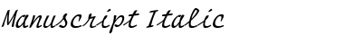Manuscript Font