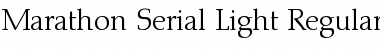 Marathon-Serial-Light Regular Font