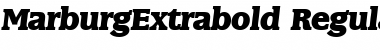 MarburgExtrabold RegularItalic Font