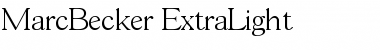 MarcBecker-ExtraLight Regular Font