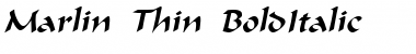 Marlin Thin BoldItalic Font
