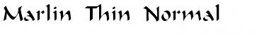 Marlin Thin Normal Font