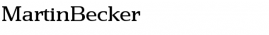 MartinBecker Font