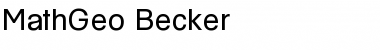 MathGeo Becker Normal Font