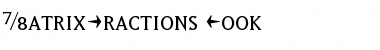 MatrixFractions-Book Font