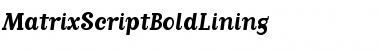 MatrixScriptBoldLining Regular Font