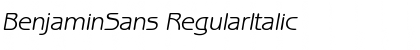 BenjaminSans RegularItalic Font