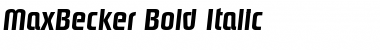 MaxBecker Bold Italic Font