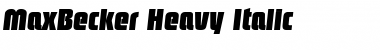 MaxBecker-Heavy Italic Font