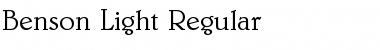 Benson-Light Regular Font