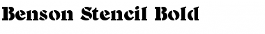 Benson-Stencil Font