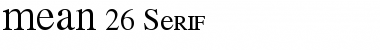 Download MEAN 26 Serif Font