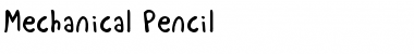 Mechanical Pencil Regular Font