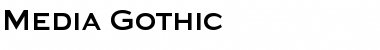Media Gothic Regular Font