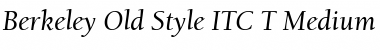 Berkeley Old Style ITC T Medium Italic Font