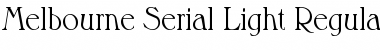 Melbourne-Serial-Light Regular Font